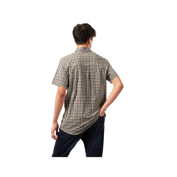 CRAGHOPPERS Men's Nour Short Sleeved Check Shirt | Parka Green Check Size Large - Picture 3 of 10